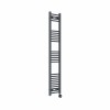 Bergen 1600 x 300mm Straight Anthracite Thermostatic Touch Control Electric Heated Towel Rail