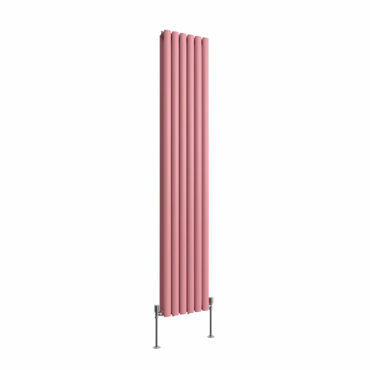 Norden 1800 x 355mm Rose Clair Pink Double Vertical Oval Column Designer Radiator
