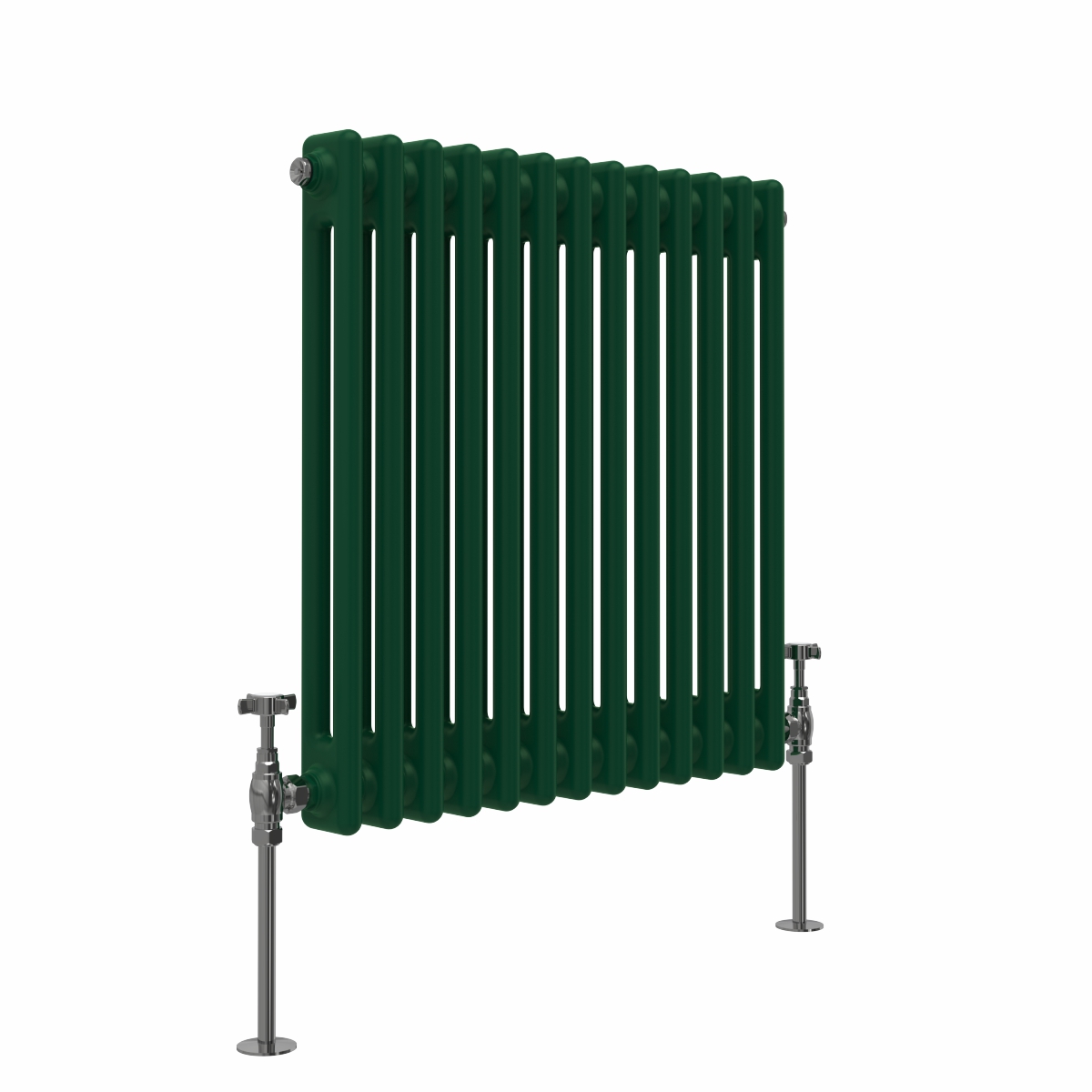 Bern 600 x 605mm Moss Green Double Horizontal Column Radiator