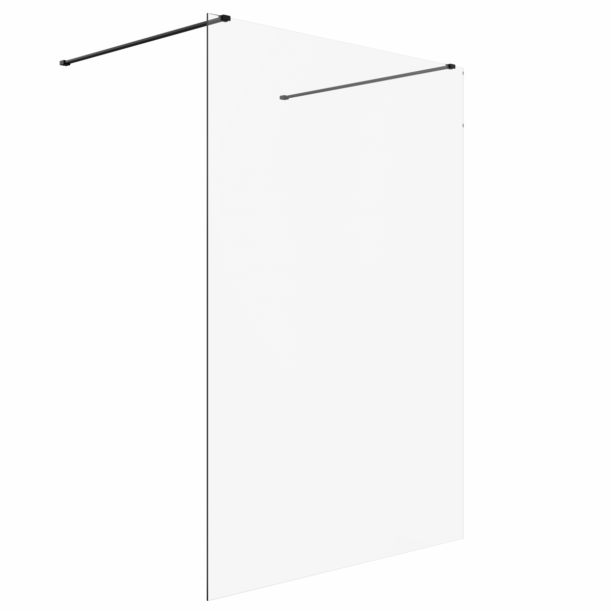 Wasdale 1400mm Black Walk Through Wet Room Screen