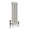 Classic  745 x 220mm  Porcelain White Triple Column Cast Iron Radiator - 3 Sections
