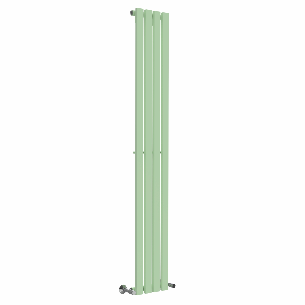 Lulea 1800 x 270mm Pastel Green Single Flat Panel Vertical Designer Radiator