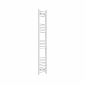Fjord 1600 x 300mm Curved White Prefilled Electric Heated Towel Rail