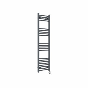 Bergen 1400 x 400mm Straight Anthracite Thermostatic Touch Control Electric Heated Towel Rail