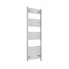Fjord 1600 x 600mm Curved Chrome Thermostatic Touch Control Electric Heated Towel Rail