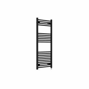 Bergen 1200 x 500mm Straight Black Prefilled Electric Heated Towel Rail