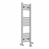 Fjord 1000 x 300mm Dual Fuel Curved Chrome Thermostatic Electric Heated Towel Rail