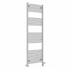 Fjord 1800 x 600mm Dual Fuel Curved Chrome Thermostatic Electric Heated Towel Rail