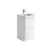 Acton 500mm Free Standing Vanity Unit & White Basin - White