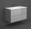 RAK-Joy 1000mm Two Door Wall Hung Vanity Unit With Slim Basin - Urban Grey