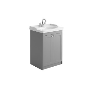Imperio Amalfi - Bathroom Vanity Unit Basin and Cabinet 650mm - Stone Grey
