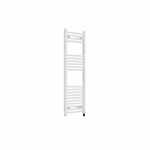 Fjord 1200 x 400mm Curved White Prefilled Electric Heated Towel Rail