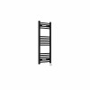 Fjord 1000 x 400mm Curved Black Thermostatic Touch Control Wifi Electric Heated Towel Rail