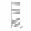 Bergen 1200 x 500mm Straight Chrome HEC Thermostatic Electric Heated Towel Rail