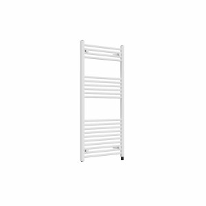 Bergen 1200 x 600mm Straight White Prefilled Electric Heated Towel Rail