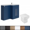 Calm L Shape Combination Vanity Unit Basin - Choose Colour & Toilet