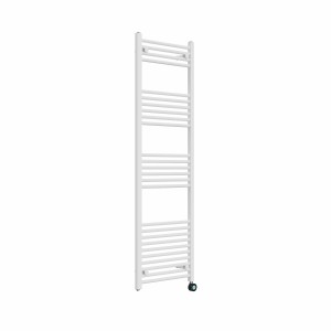 Bergen 1600 x 500mm Straight White Thermostatic Touch Control Electric Heated Towel Rail