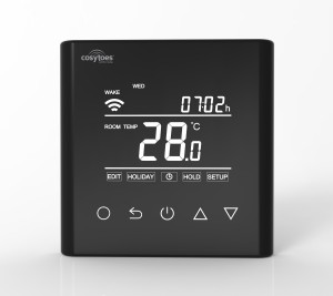 Cosytoes Curve Touchscreen WiFi Thermostat - Black