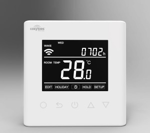 Cosytoes Curve Touchscreen Thermostat - White 