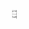 Bergen 600 x 500mm Straight Chrome Prefilled Electric Heated Towel Rail