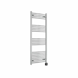 Fjord 1400 x 600mm Curved Chrome Thermostatic Wifi Control Electric Heated Towel Rail