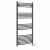 Fjord 1400 x 600mm Curved Anthracite HEC Thermostatic Electric Heated Towel Rail