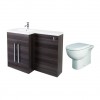 Calm Grey Left Hand Combination Vanity Unit with RAK-Tonique Toilet & Soft Close Seat & Concealed Cistern - 1100mm