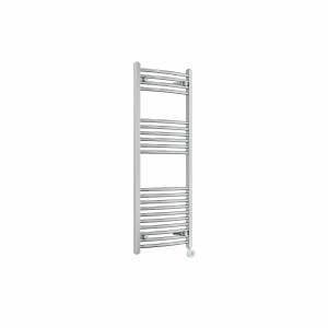 Fjord 1200 x 500mm Curved Chrome Thermostatic Touch Control Wifi Electric Heated Towel Rail