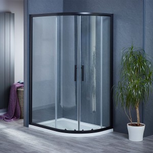Ai6 Pivot Door Quadrant Shower Enclosure 900mm x 900mm - Black