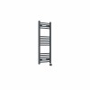 Fjord 1000 x 400mm Curved Anthracite Thermostatic Touch Control Electric Heated Towel Rail