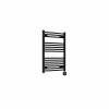 Fjord 800 x 600mm Curved Black Thermostatic Wifi Control Electric Heated Towel Rail