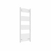 Fjord 1400 x 600mm Curved White Prefilled Electric Heated Towel Rail