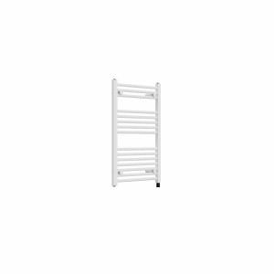 Bergen 800 x 500mm Straight White Prefilled Electric Heated Towel Rail