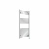 Bergen 1200 x 600mm Straight Chrome Thermostatic Touch Control Electric Heated Towel Rail