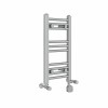 Bergen 600 x 300mm Dual Fuel Straight Chrome Thermostatic Electric Heated Towel Rail