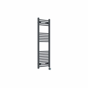 Bergen 1200 x 400mm Straight Anthracite Thermostatic Touch Control Wifi Electric Heated Towel Rail