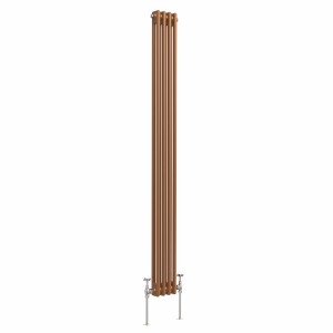 Bern 1800 x 200mm Metallic Bronze Double Vertical Column Radiator