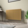 Karlstad 600 x 1022mm Metallic Gold Double Flat Panel Horizontal Designer Radiator