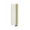 Terma Michelle 1200 x 500mm Heated Towel Rail - Sparkling Cream Bars/ Brushed Brass Masking