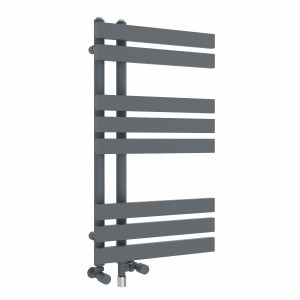 Koli 800 x 450mm Dual Fuel Anthracite Simple Electric Heated Towel Rail