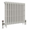 Classic  745 x 778mm  Porcelain White Triple Column Cast Iron Radiator - 12 Sections