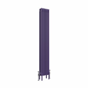 Bern 1800 x 290mm Elegant Purple Four Column Vertical Traditional Radiator