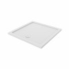 Essentials Anti-Slip 1000 x 1000mm Square Stone Shower Tray White