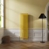 Bern 1500 x 470mm Zinc Yellow Double Column Vertical Traditional Radiator