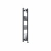 Fjord 1400 x 300mm Curved Anthracite Thermostatic Touch Control Wifi Electric Heated Towel Rail