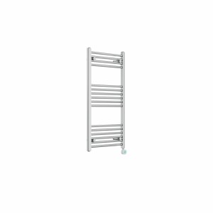 Bergen 1000 x 500mm Straight Chrome Thermostatic Touch Control Electric Heated Towel Rail