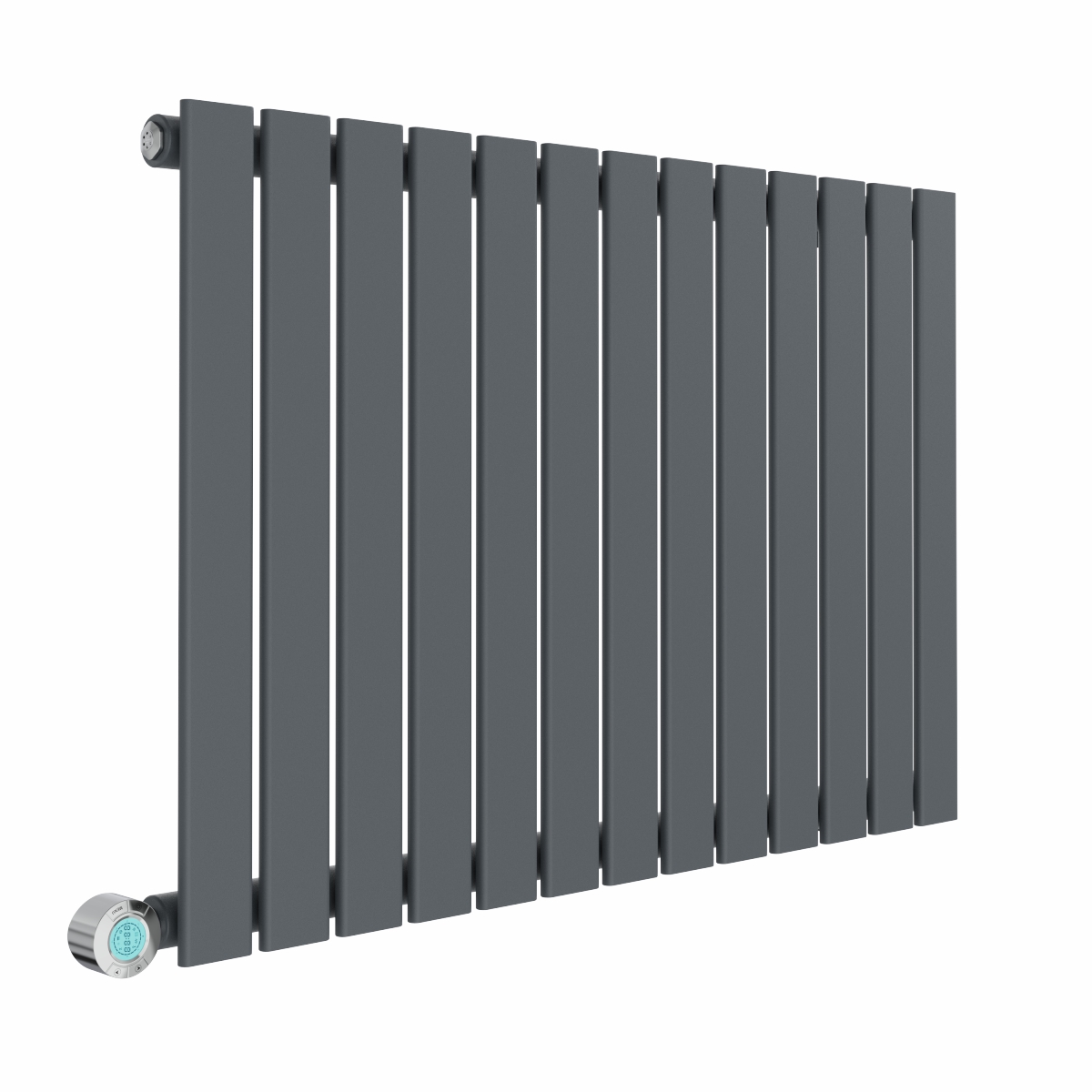 Karlstad 600 x 886mm Anthracite Flat Panel Horizontal Wifi Electric Radiator - 1000W