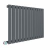 Karlstad 600 x 886mm Anthracite Horizontal Flat Panel Wifi Electric Radiator - 1000W