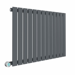 Karlstad 600 x 886mm Anthracite Flat Panel Horizontal Wifi Electric Radiator - 1000W