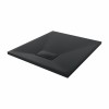 Terra - 800x700mm Slate Effect Rectangle Shower Tray Black